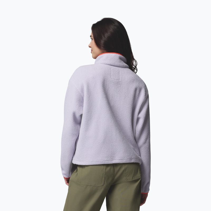 Bluză fleece pentru femei Columbia Helvetia II Cropped Half Snap Fleece lavender pearl/shale purple/zing 3