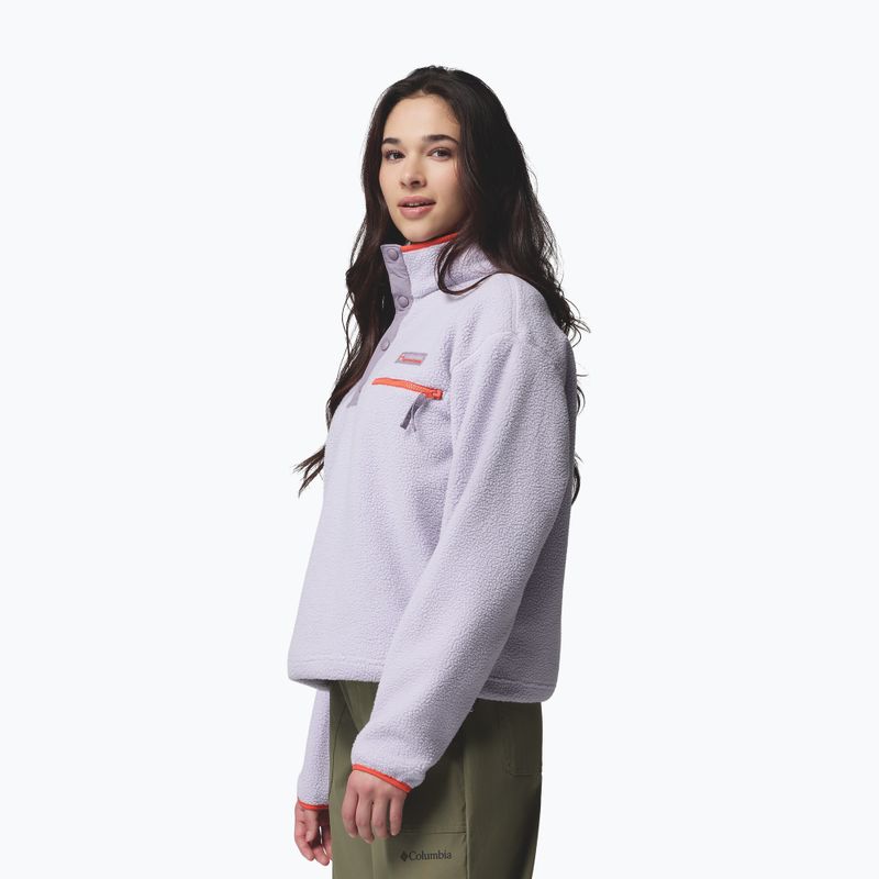 Bluză fleece pentru femei Columbia Helvetia II Cropped Half Snap Fleece lavender pearl/shale purple/zing 5