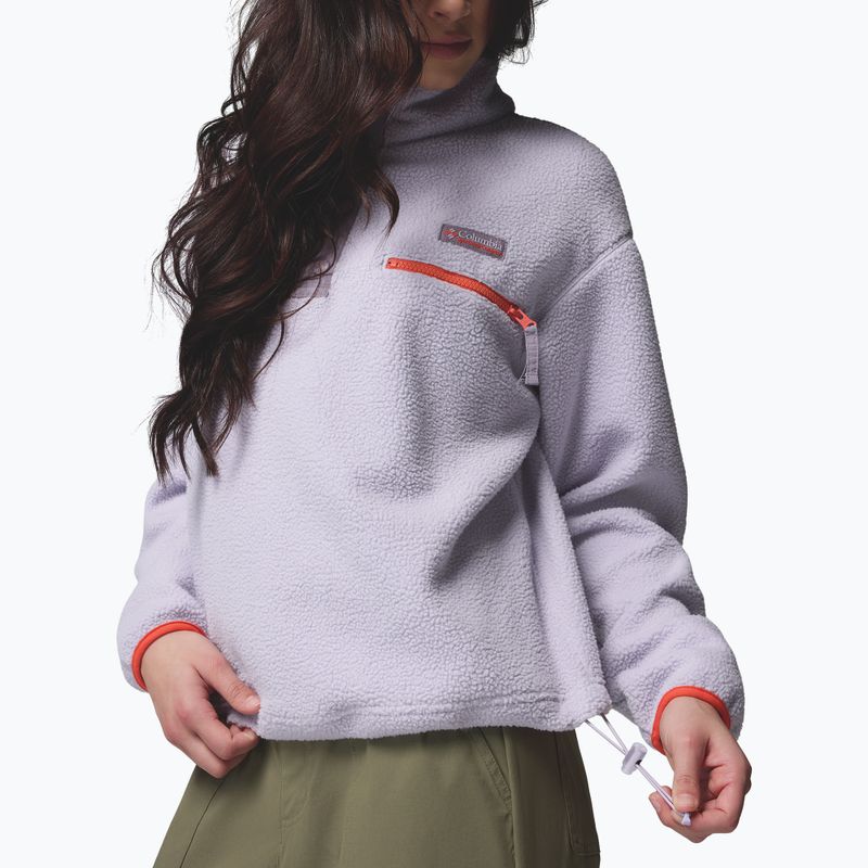 Bluză fleece pentru femei Columbia Helvetia II Cropped Half Snap Fleece lavender pearl/shale purple/zing 6