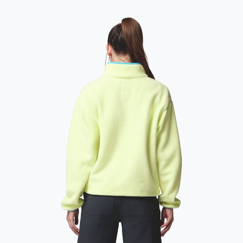 Bluză fleece pentru femei Columbia Helvetia II Cropped Half Snap Fleece citron haze/black/compass blue 3
