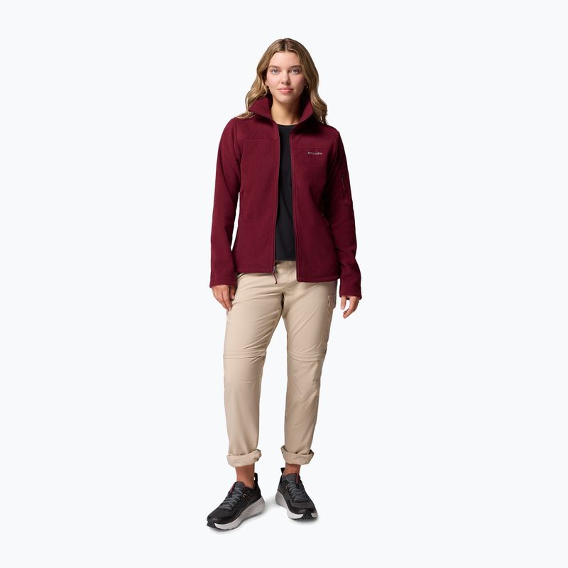 Bluză fleece pentru femei Columbia Fast Trek II rich wine 2