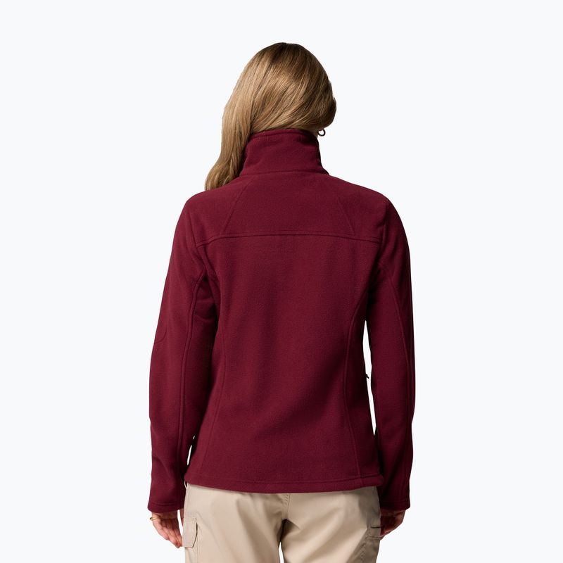 Bluză fleece pentru femei Columbia Fast Trek II rich wine 3