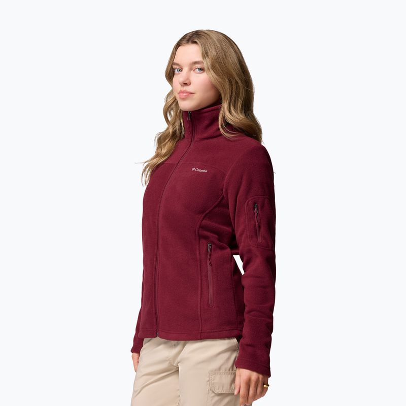 Bluză fleece pentru femei Columbia Fast Trek II rich wine 4