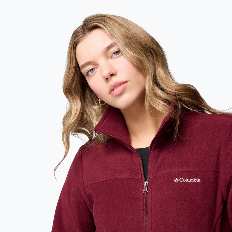 Bluză fleece pentru femei Columbia Fast Trek II rich wine 6
