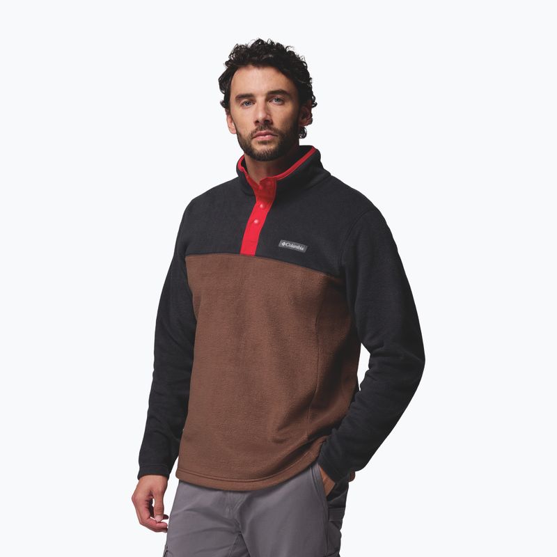 Bluză pentru bărbați Columbia Steens Mountain Half Snap II tobacco/black/mtn red 4
