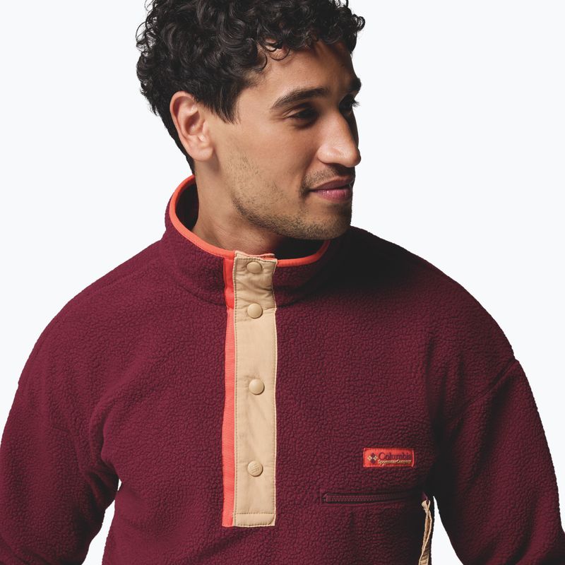 Bluză fleece pentru bărbați Columbia Helvetia II Half Snap Fleece rich wine 5