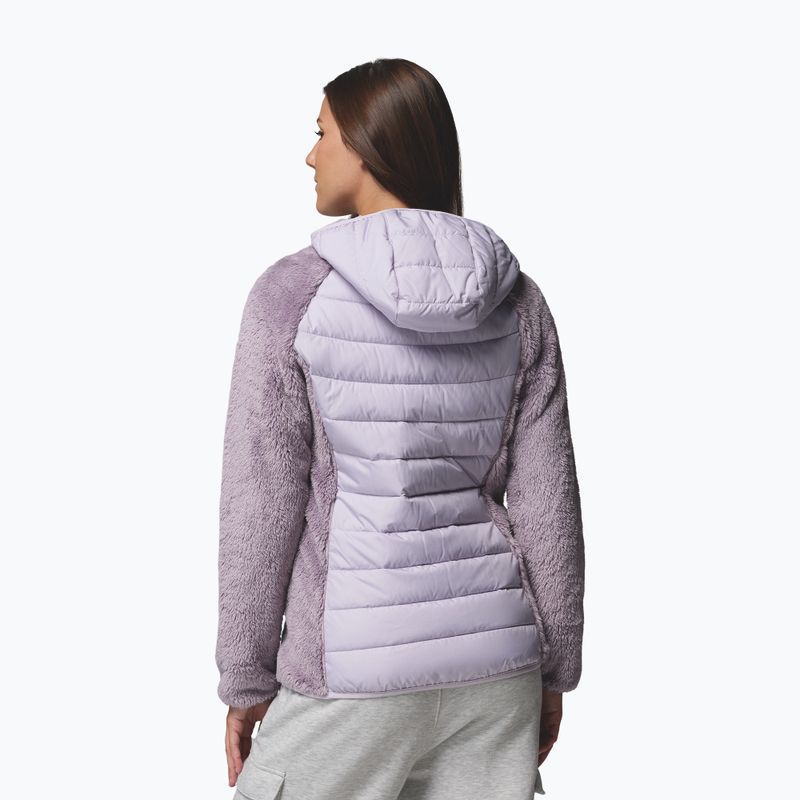 Geacă izolată pentru femei Columbia Powder Lite II Sherpa Hybrid shale purple/lavender pearl 3