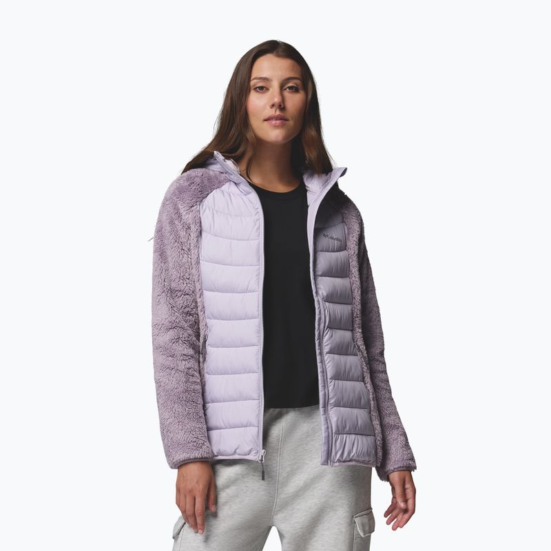 Geacă izolată pentru femei Columbia Powder Lite II Sherpa Hybrid shale purple/lavender pearl 5