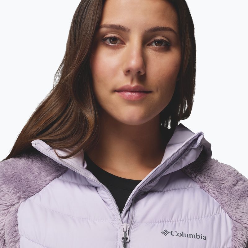 Geacă hibridă damă Columbia Powder Lite II Sherpa Hybrid shale purple/lavender pearl 6