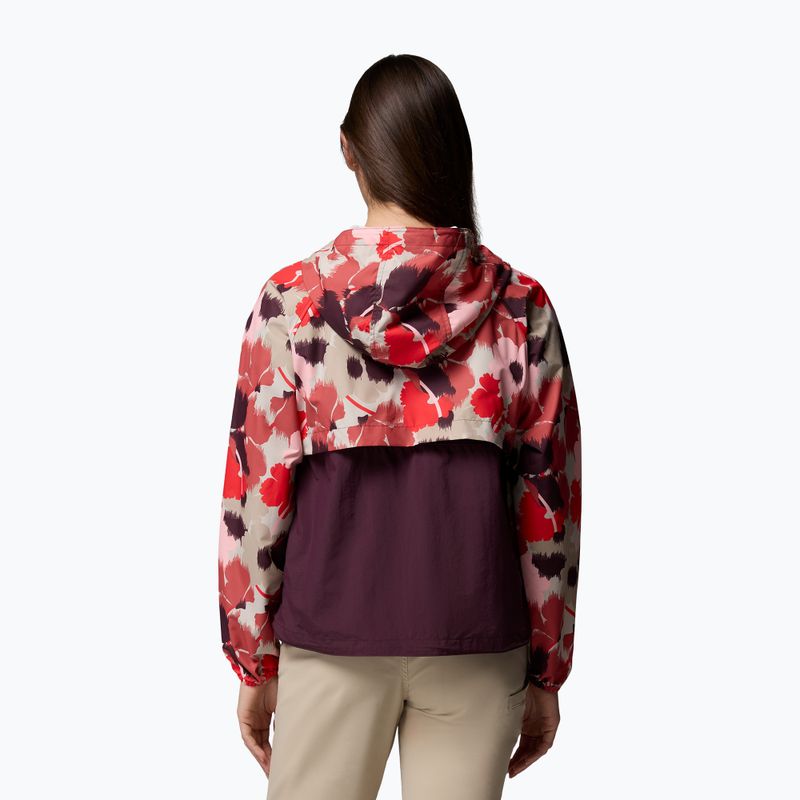Geacă împotriva vântului pentru femei Columbia Spire Valley Printed Windbreaker washed red ikatbloom print/moonvista 3