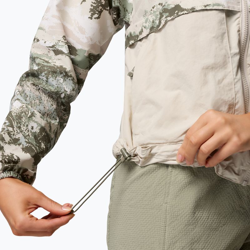 Geacă împotriva vântului pentru femei Columbia Spire Valley Printed Windbreaker safari fieldaze print/dark stone 7