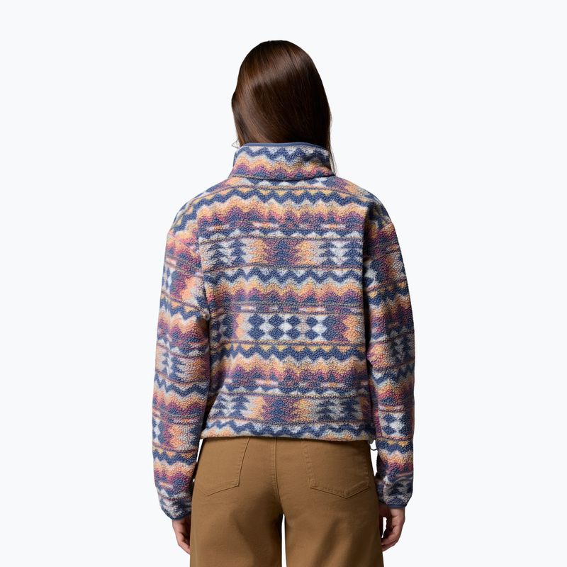Bluză fleece pentru femei Columbia Helvetia II Printed Cropped Half Snap sea salt/retrotee 3