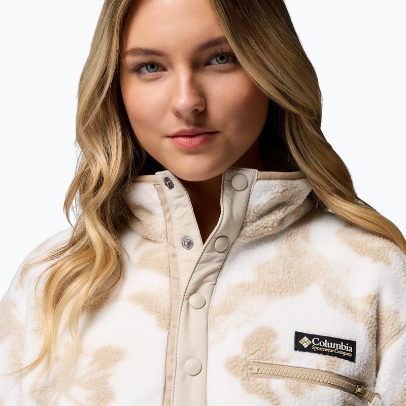 Bluză fleece pentru femei Columbia Helvetia II Printed Cropped Half Snap seasalt/sprayflower 5