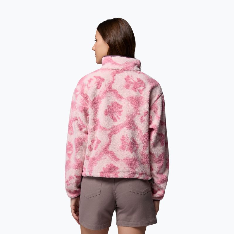 Bluză fleece pentru femei Columbia Helvetia II Printed Cropped Half Snap rosette/sprayflower 3