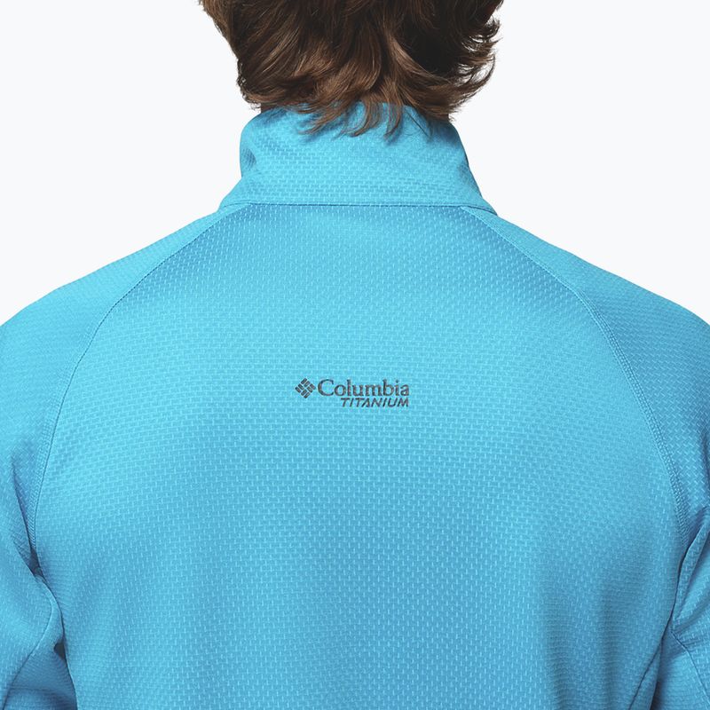 Bluză de trekking pentru bărbați Columbia Triple Canyon Grid Fleece Full Zip II compass blue heather/black 7