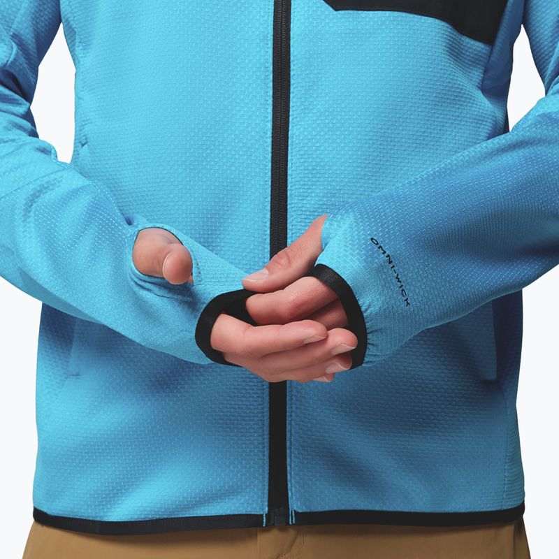 Bluză de trekking pentru bărbați Columbia Triple Canyon Grid Fleece Full Zip II compass blue heather/black 9