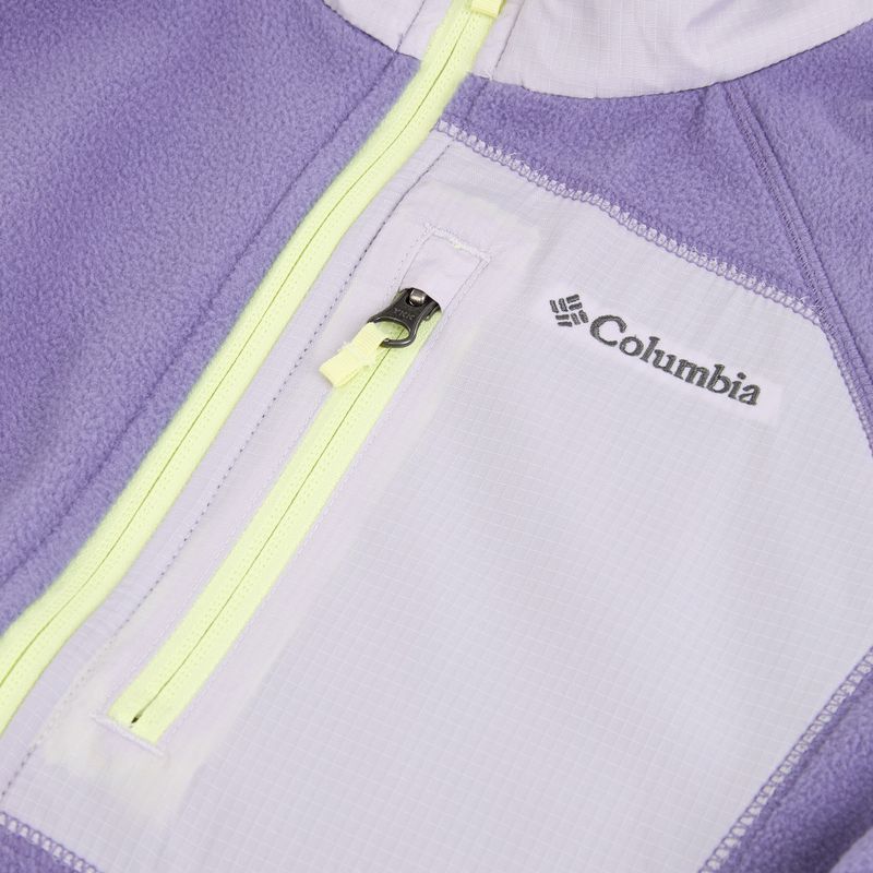 Bluză fleece pentru copii Columbia Fast Trek V Full Zip stormwatch/lavender pearl 3