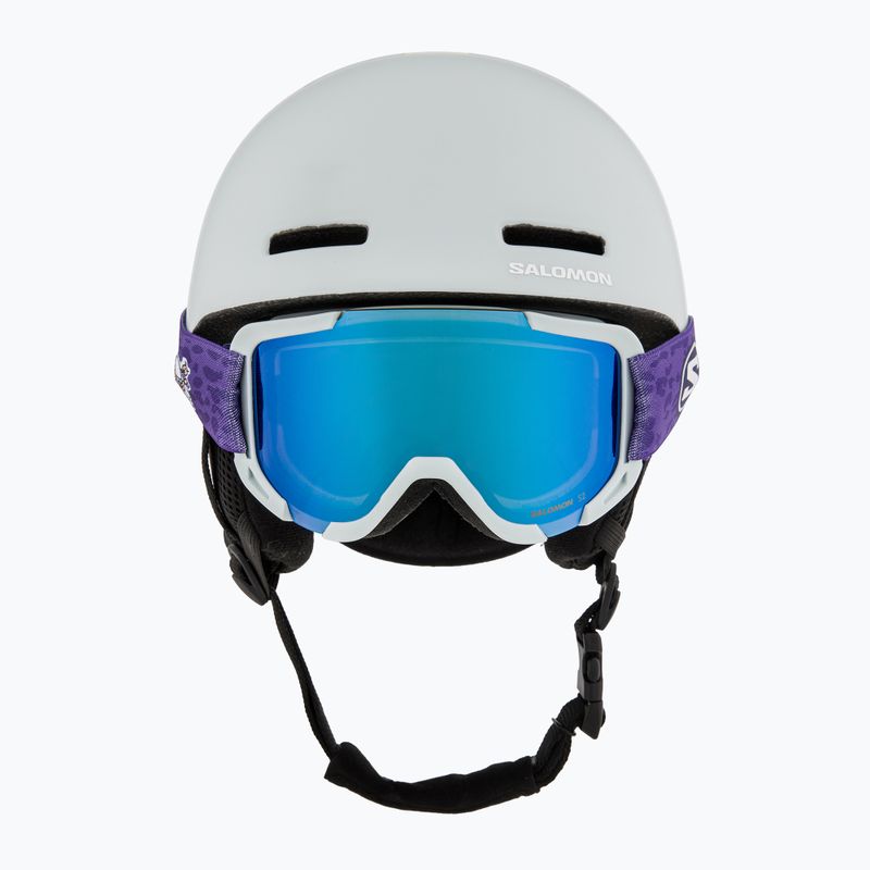 Cască de schi pentru copii Salomon Player Combo + Gogle XV Jr ice flow/ice flow mid blue 2