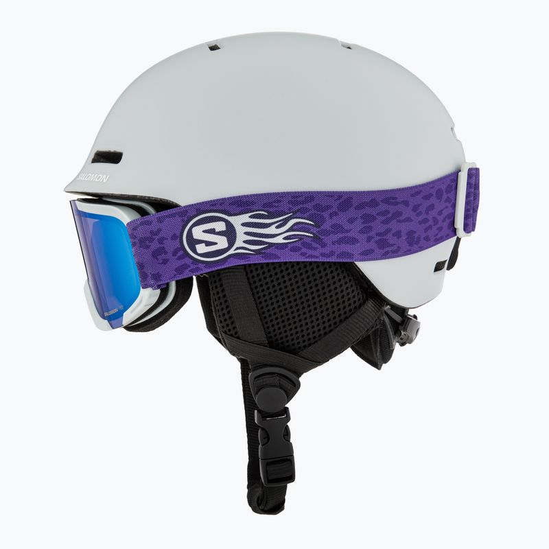 Cască de schi pentru copii Salomon Player Combo + Gogle XV Jr ice flow/ice flow mid blue 3