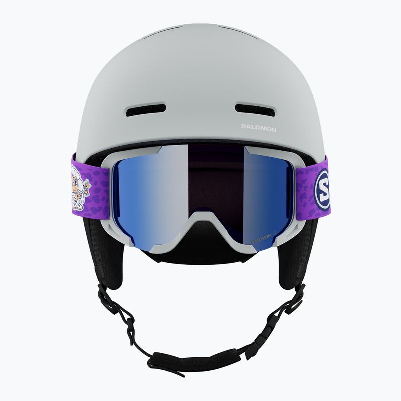 Cască de schi pentru copii Salomon Player Combo + Gogle XV Jr ice flow/ice flow mid blue 4