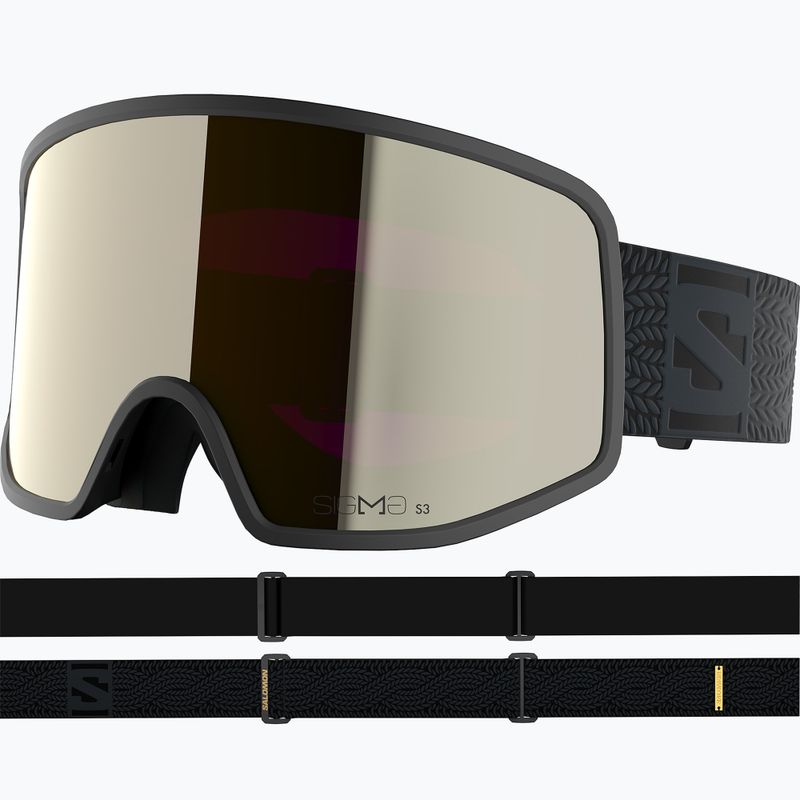 Ochelari de schi Salomon Sentry Pro OTG Sigma S3 black/sigma black gold 2