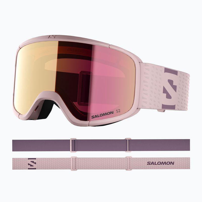 Ochelari de schi Salomon Aksium 2.0 S heavenly pink/ml ruby 5