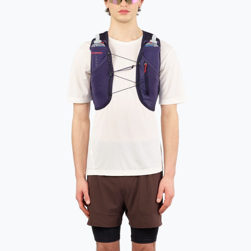 Vesta de alergare Salomon Active Skin 4 GRVL martime blue / astral aura / haute red 4