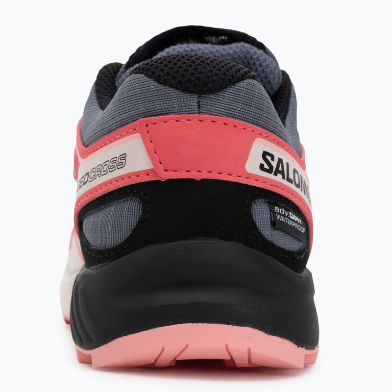 Încălțăminte de alergare pentru copii Salomon Speedcross Waterproof grisaille/hushed violet/rouge red 6