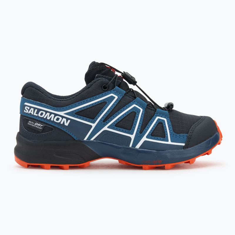 Încălțăminte de alergare pentru copii Salomon Speedcross Waterproof dark navy/dark blue/red orange 2