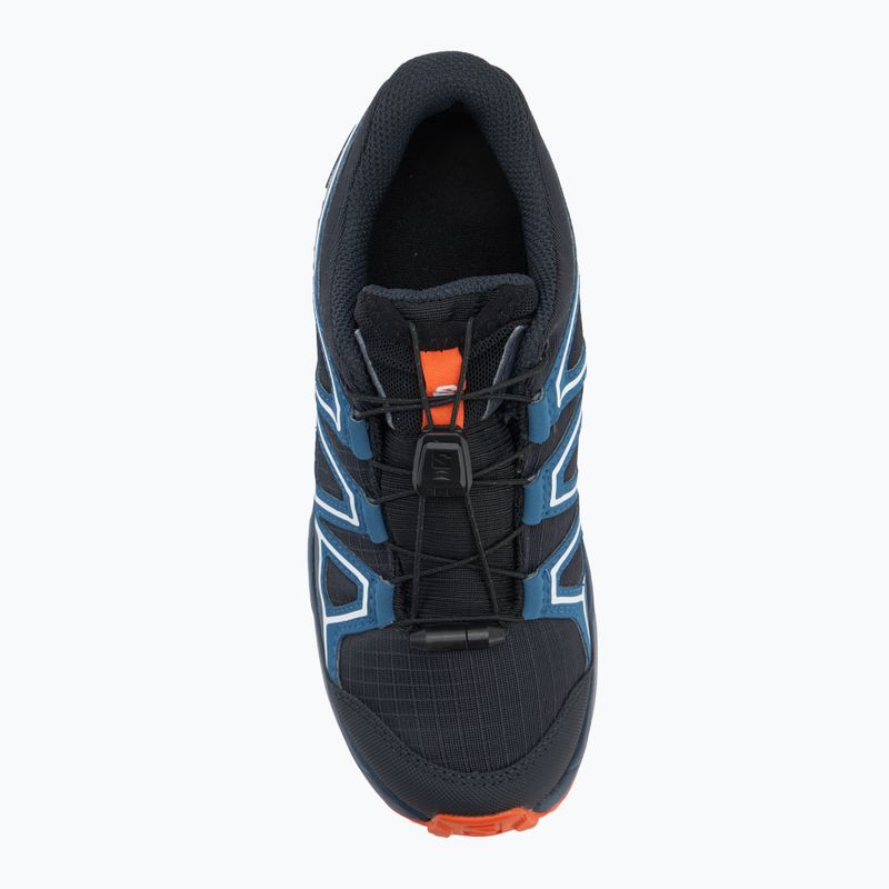 Încălțăminte de alergare pentru copii Salomon Speedcross Waterproof dark navy/dark blue/red orange 5