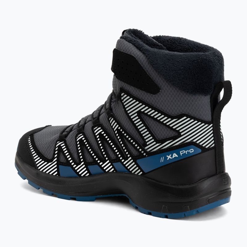 Încălțăminte de drumeție pentru copii Salomon XA Pro V8 Winter Waterproof turbulence / black / dark blue 3