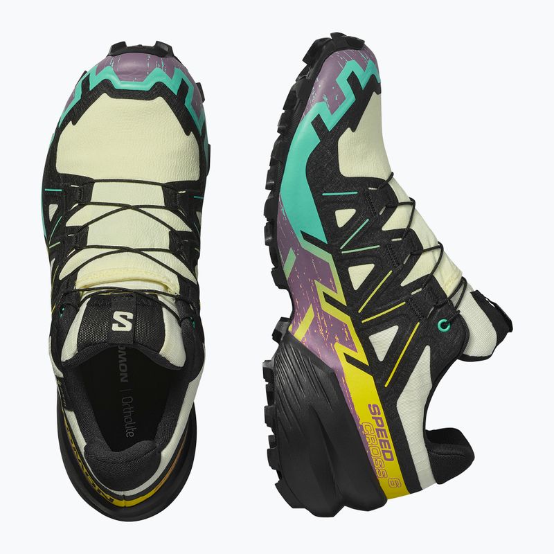 Încălțăminte de alergare pentru femei Salomon Speedcross 6 GTX transparent yellow/black/waterfall 12