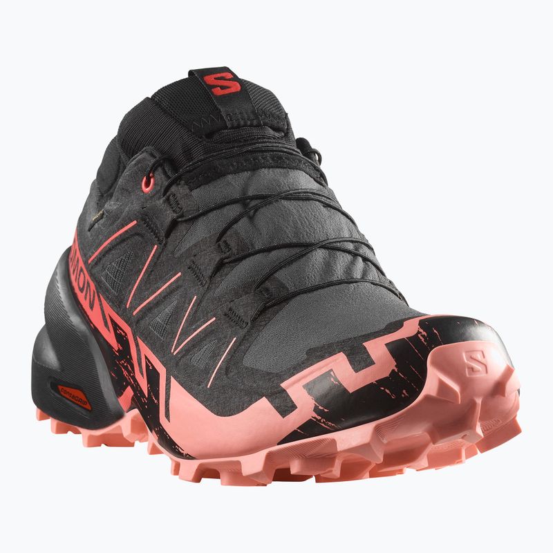 Pantofi de alergare pentru femei Salomon Speedcross 6 GTX nine iron/negru/roz flamingo