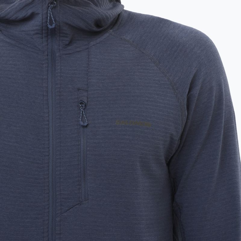 Bluză de trekking pentru bărbați Salomon Essential Lightwarm Hoodie blue nights 4