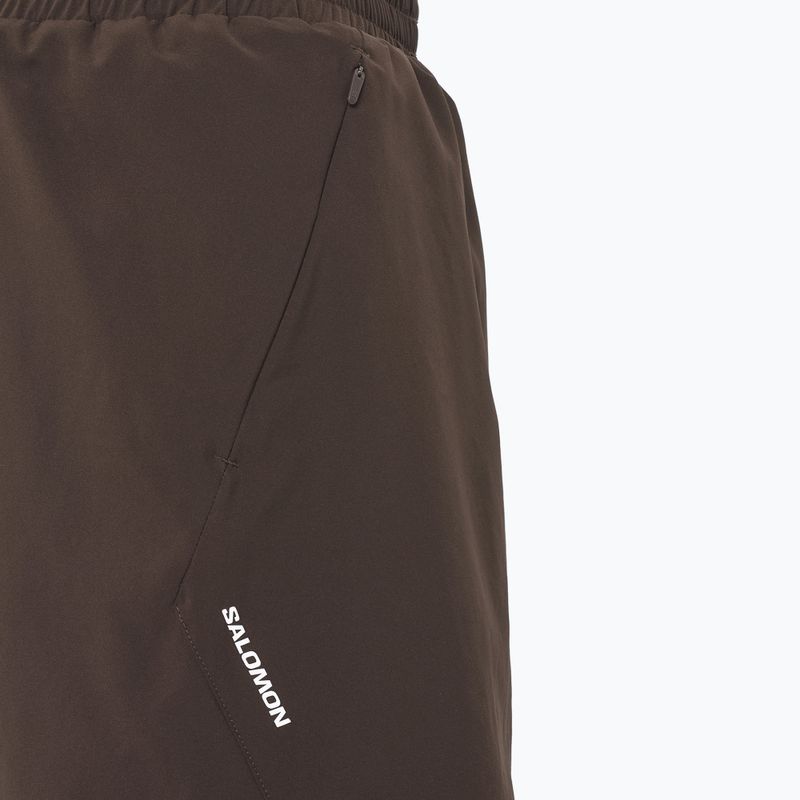 Pantaloni scurți de alergare pentru bărbați Salomon Shakeout C 2IN1 7" coffee bean 3