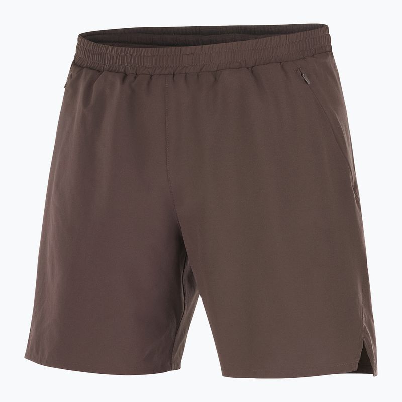 Pantaloni scurți de alergare pentru bărbați Salomon Shakeout C 2IN1 7" coffee bean 4
