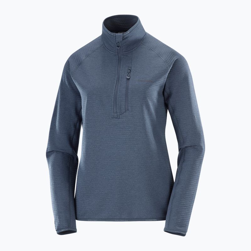 Bluză de drumeție pentru femei Salomon Essential Lightwarm Half Zip blue night 5