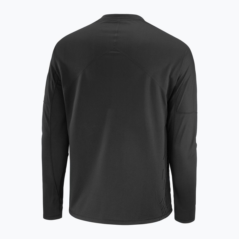 Longsleeve de alergare pentru bărbați Salomon Sense Aero GFX deep black 4
