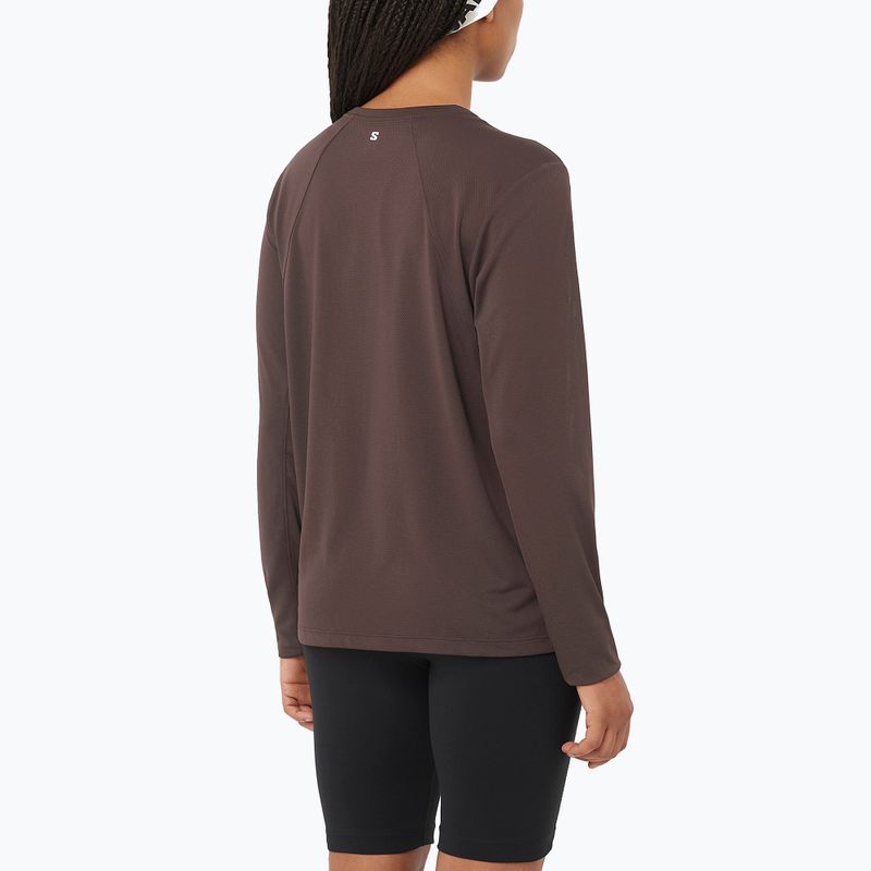 Longsleeve  pentru femei Salomon Shakeout Core coffe bean 2