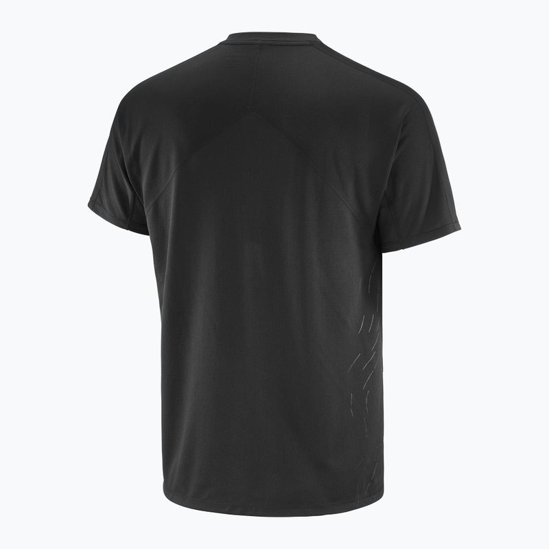 Tricou de alergare pentru bărbați Salomon Sense Aero GFX deep black 4