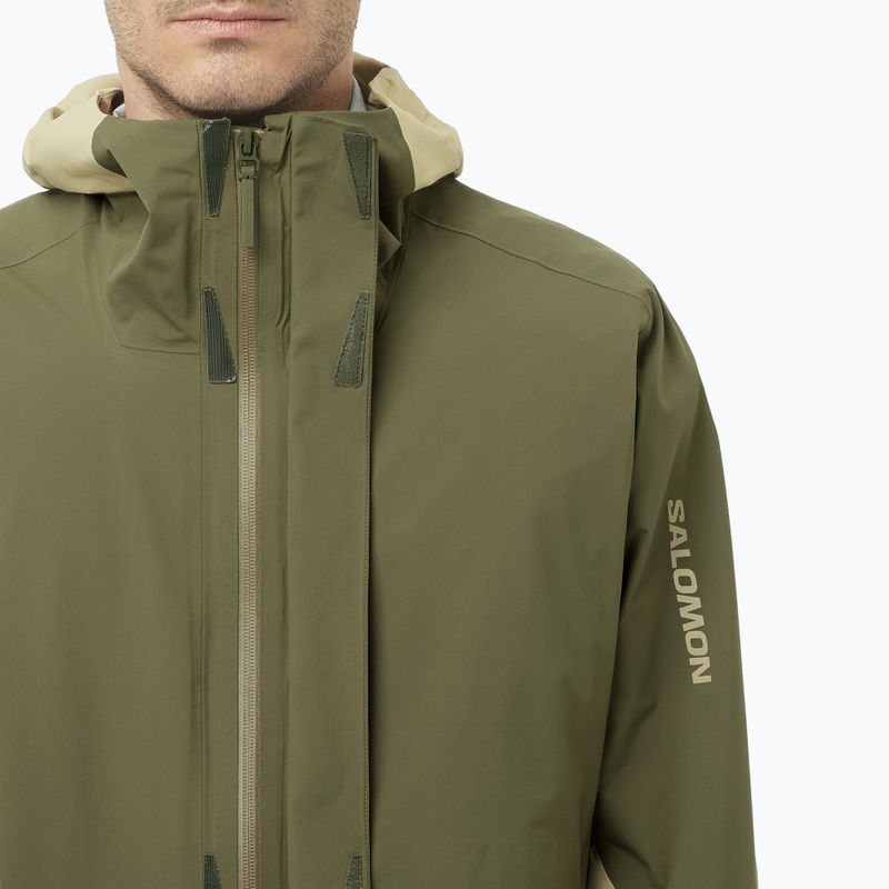 Geacă softshell pentru bărbați Salomon Outherpath Pro 2.5 l gray green/grape leaf 4