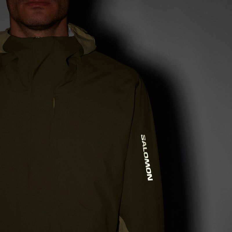 Geacă softshell pentru bărbați Salomon Outherpath Pro 2.5 l gray green/grape leaf 7