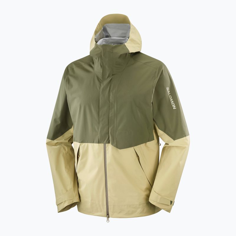Geacă softshell pentru bărbați Salomon Outherpath Pro 2.5 l gray green/grape leaf 9