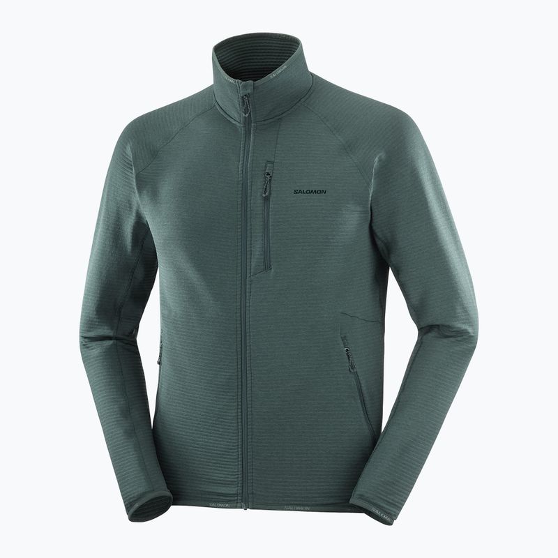 Bluză de drumeție pentru bărbați Salomon Essential Lighwarm Full Zip green gables 3