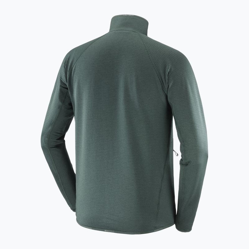 Bluză de drumeție pentru bărbați Salomon Essential Lighwarm Full Zip green gables 4