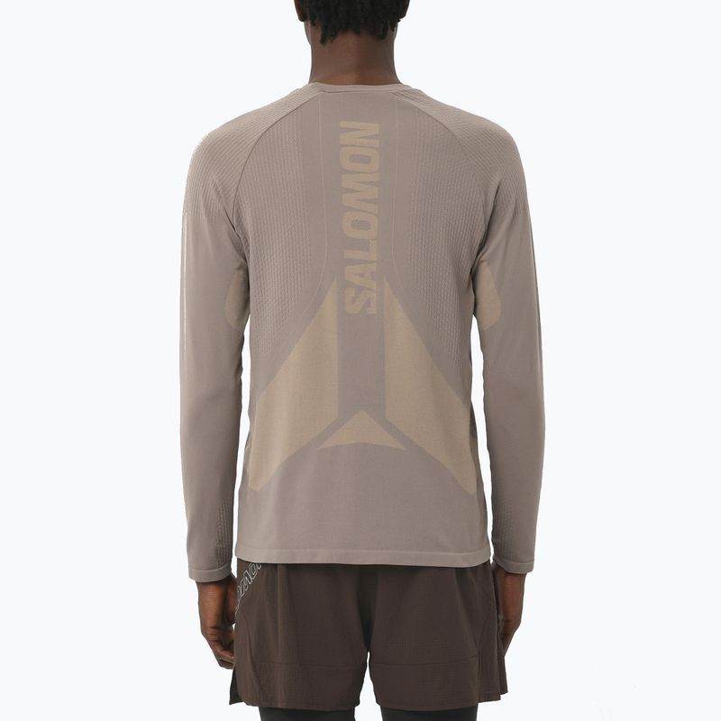 Longsleeve de alergare pentru bărbați Salomon Sense Aero Seamless Tee iron 2