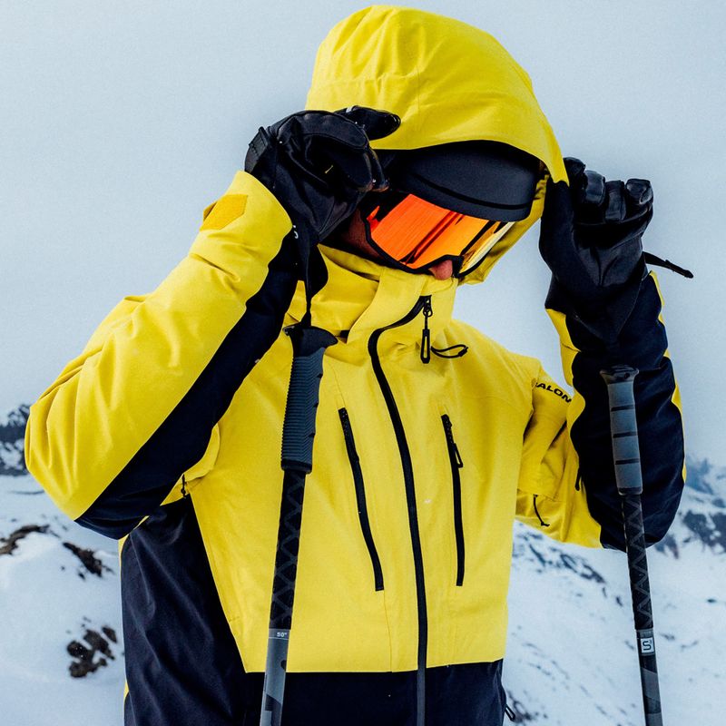 Geacă de schi pentru bărbați Salomon Brilliant 2.0 cress green/deep black 12