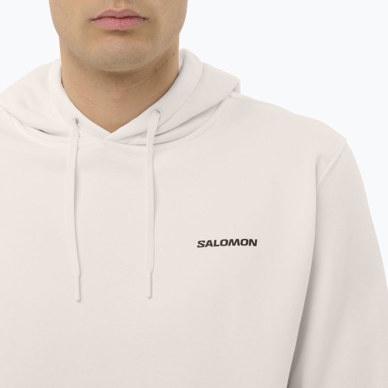 Bluză pentru bărbați Salomon Chest Logo Hoodie whisper white 3