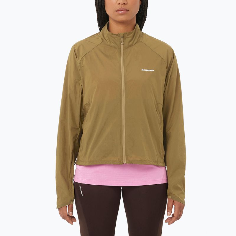 Geacă de alergare pentru femei Salomon Shakeout Fly brilliant olive