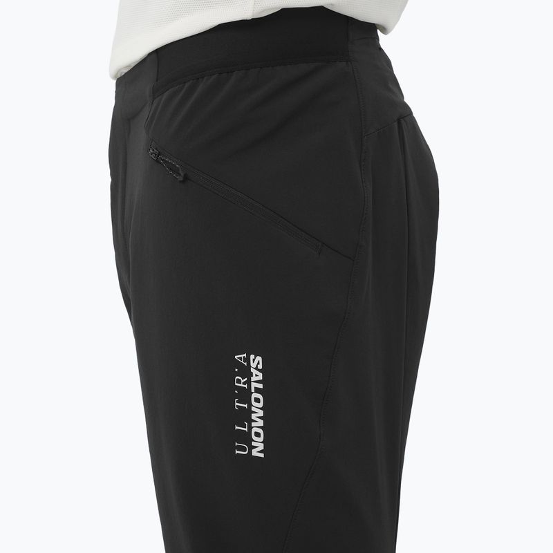 Pantaloni de alergare pentru bărbați Salomon Ultra deep black 3